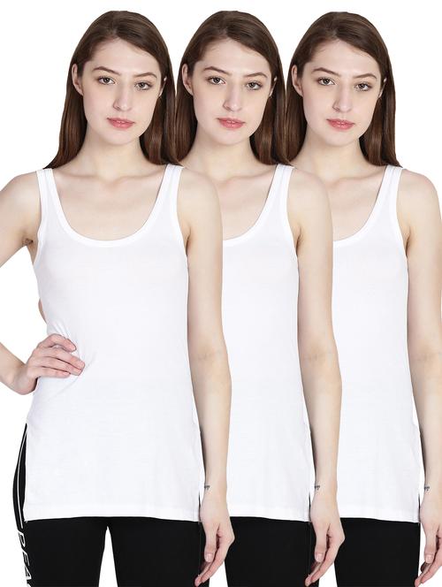 set of 3 solid round neck camisole - 16648684 - Very Small Image - 1