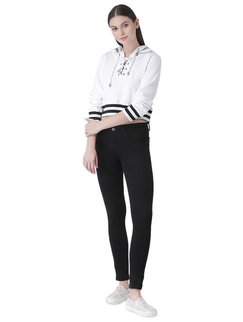 criss cross tie up hooded sweatshirt - 16649502 - Very Small Image - 1