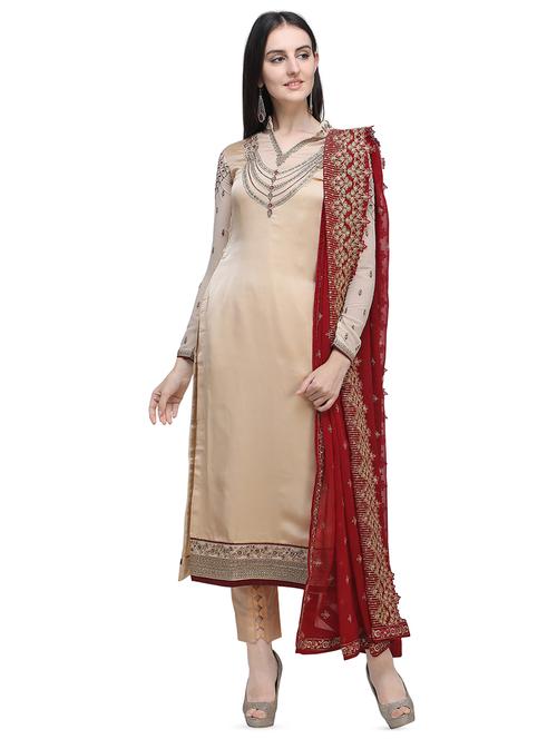 embroidered unstitched suit - 16649609 - Very Small Image - 1