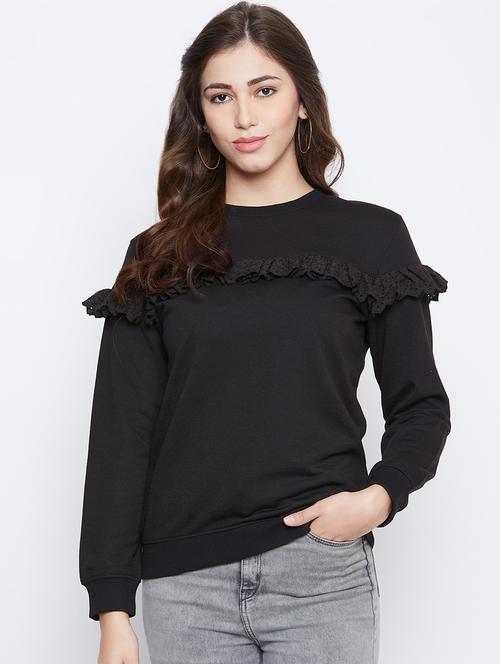frill detail solid sweatshirt - 16649948 - Very Small Image - 1