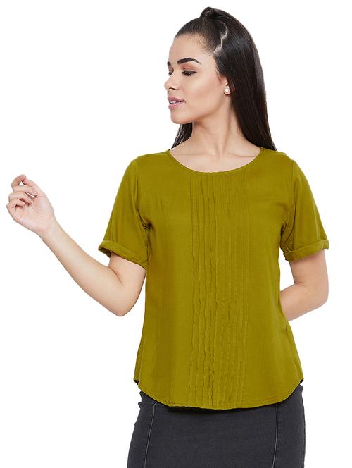 round neck pleated top - 16650565 - Very Small Image - 1