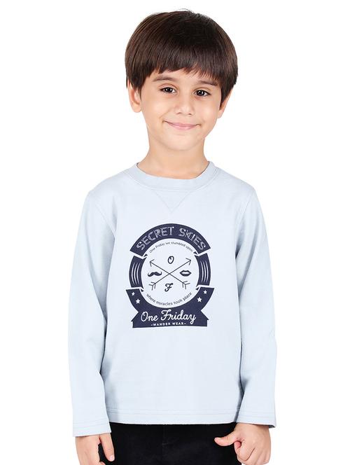 blue cotton crew neck t-shirt - 16650672 - Very Small Image - 1