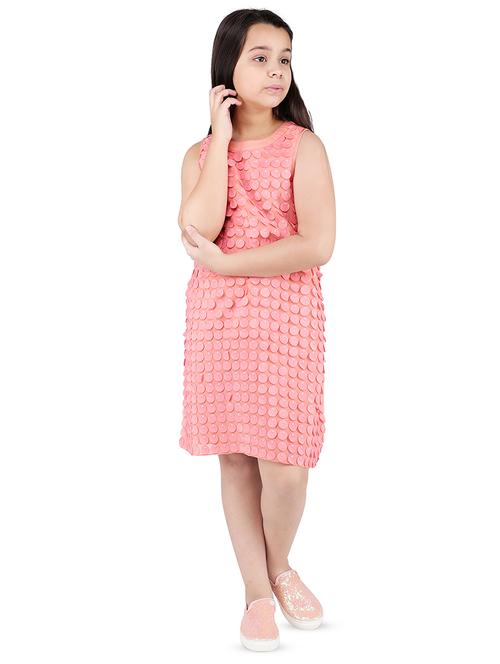 round neck embellished frock - 16650690 - Very Small Image - 1