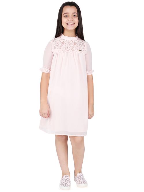 crew neck flora lace frock - 16650701 - Very Small Image - 1