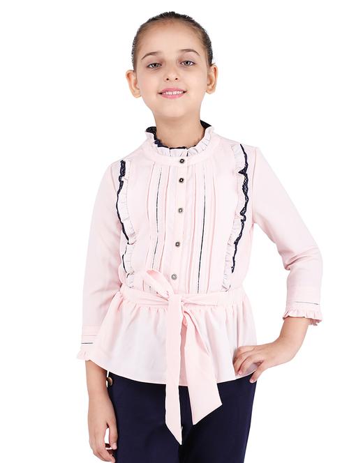 tie knot frill trim top - 16650730 - Very Small Image - 1