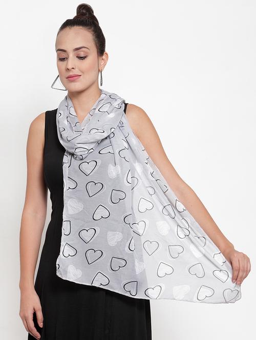 grey cotton stole - 16653604 - Very Small Image - 1