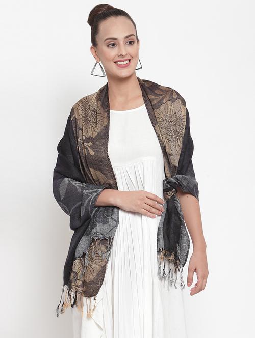 black cotton stole - 16653678 - Very Small Image - 1