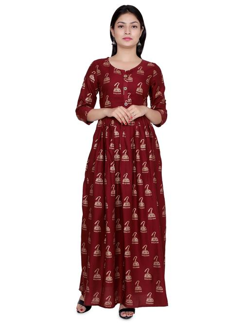 conversational flared kurta - 16654525 - Very Small Image - 1