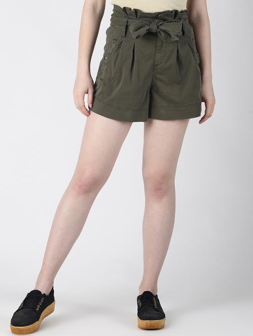 tie up waist pleated short - 16655294 - Very Small Image - 1