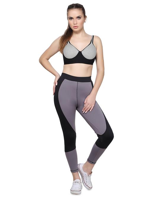 high rise color block sports leggings - 16655789 - Very Small Image - 1