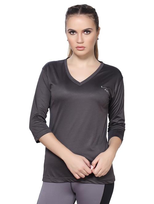 v neck solid tee - 16656076 - Very Small Image - 1