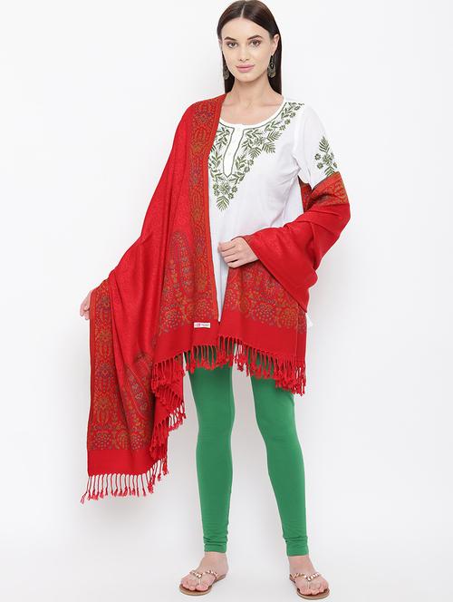 printed woolen shawl - 16656603 - Very Small Image - 1