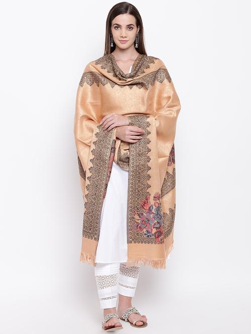printed woolen shawl - 16656607 - Very Small Image - 1