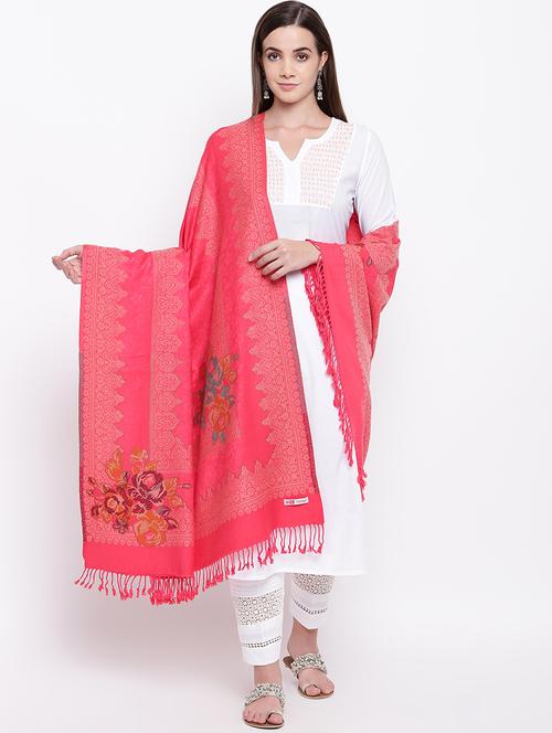 printed woolen shawl - 16656610 - Very Small Image - 1