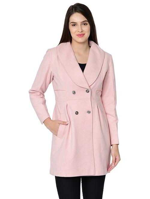 long sleeved wool trench coat - 16657598 - Very Small Image - 1