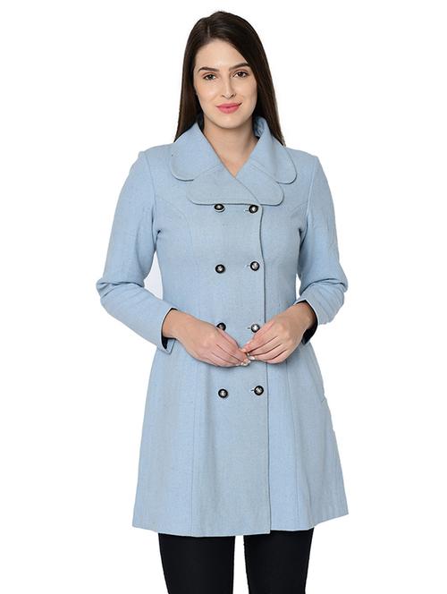 lapel neck wool trench coat - 16657610 - Very Small Image - 1