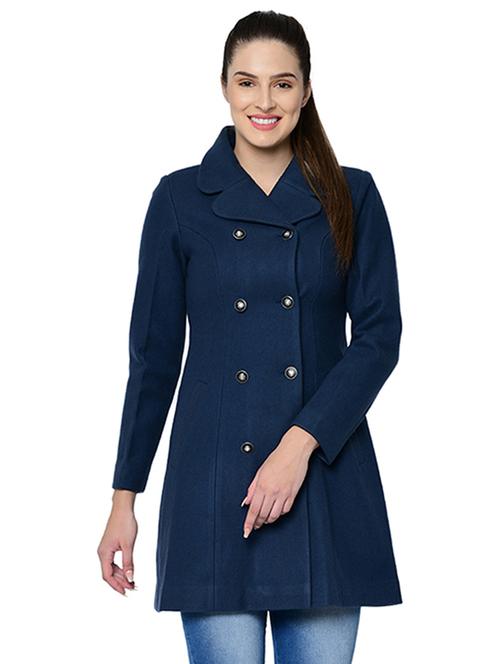 lapel neck pocket detail wool overcoat - 16657667 - Very Small Image - 1