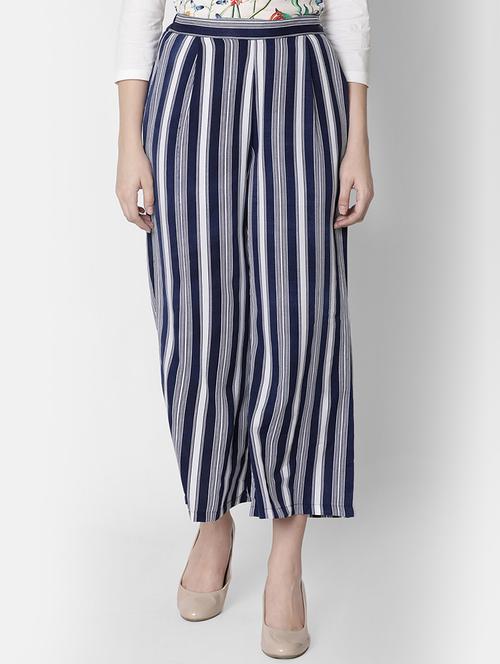 high rise striped palazzo - 16658013 - Very Small Image - 1