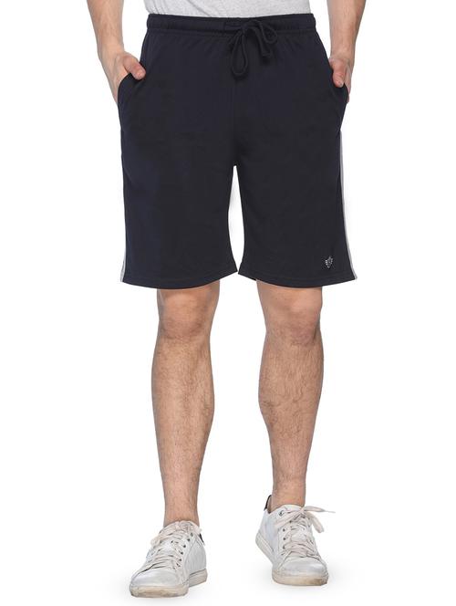 navy blue side striped shorts - 16658183 - Very Small Image - 1