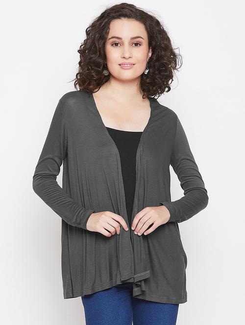long sleeved solid shrug - 16658316 - Very Small Image - 1