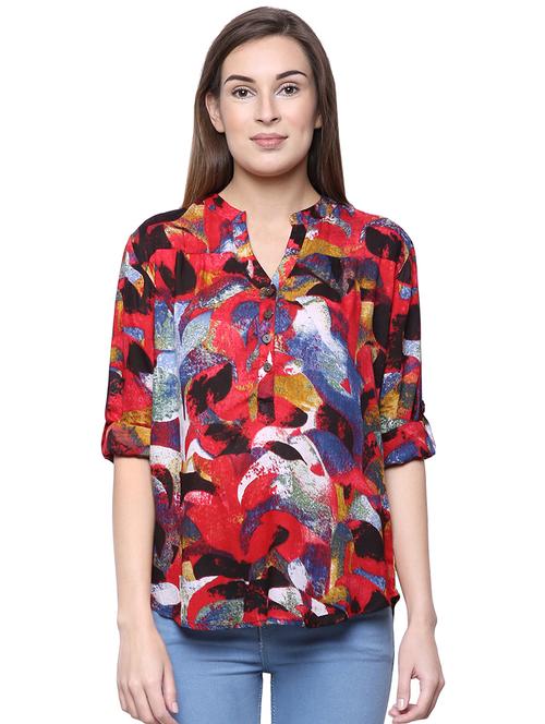 mandarin neck abstract top - 16658526 - Very Small Image - 1