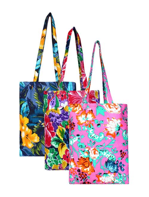 multi colored canvas regular shopping bag - 16658564 - Very Small Image - 1