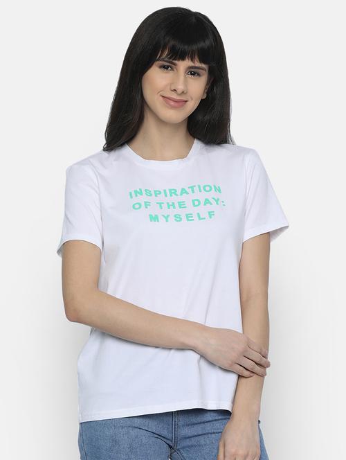 crew neck slogan tee - 16659300 - Very Small Image - 1