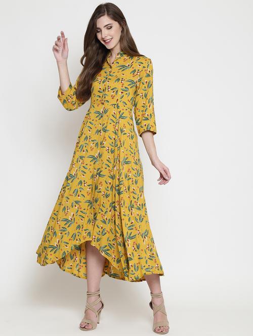 button up floral maxi dress - 16659343 - Very Small Image - 1