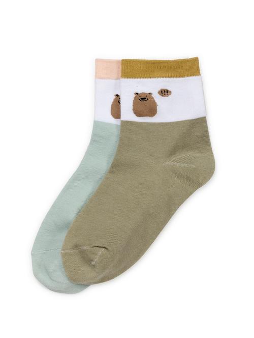 j style women's cotton and nylon pack of 2 socks - 16659651 - Very Small Image - 1
