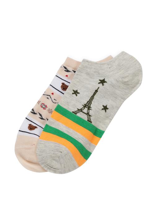 j style women's cotton and nylon pack of 2 socks - 16659670 - Very Small Image - 1