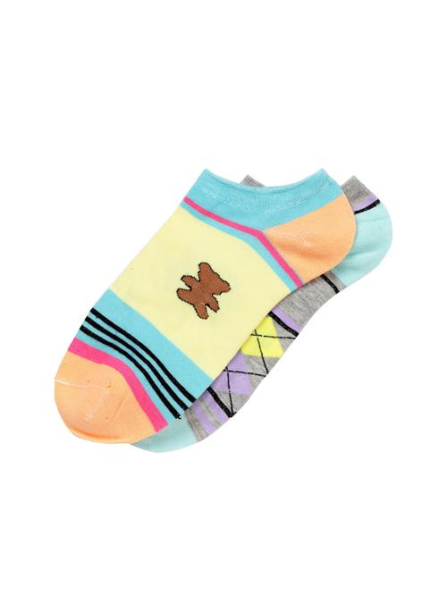 j style women's cotton and nylon pack of 2 socks - 16659683 - Very Small Image - 1