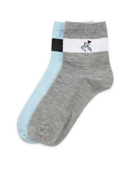 j style women's cotton and nylon pack of 2 socks - 16659705 - Very Small Image - 1