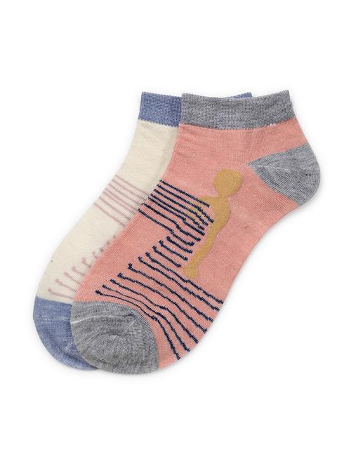 j style women's cotton and nylon pack of 2 socks - 16659729 - Very Small Image - 1