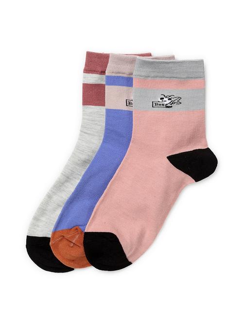j style women's cotton and nylon pack of 3 socks - 16659746 - Very Small Image - 1
