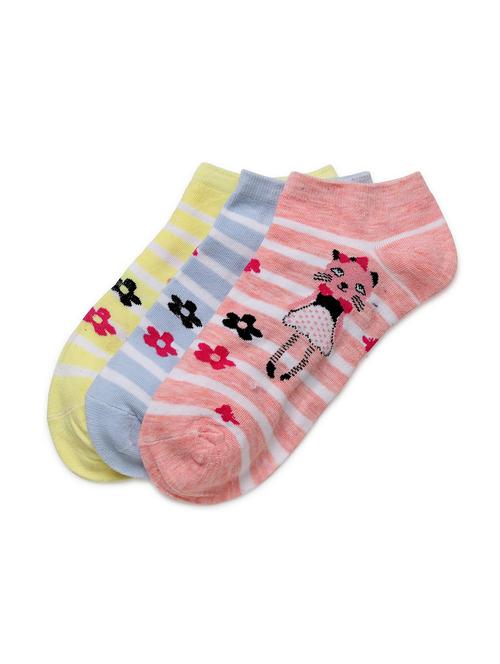j style women's cotton and nylon pack of 3 socks - 16659750 - Very Small Image - 1