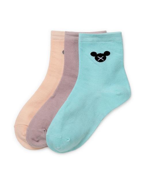 j style women's cotton and nylon pack of 3 socks - 16659751 - Very Small Image - 1