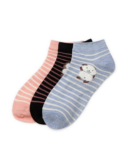 j style women's cotton and nylon pack of 3 socks - 16659752 - Very Small Image - 1