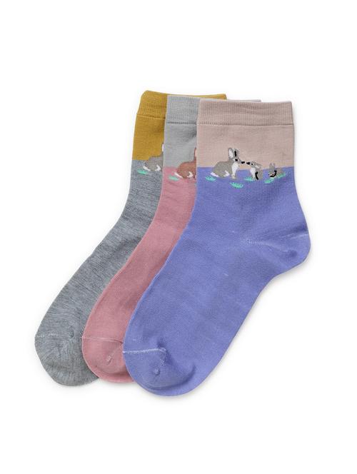 j style women's cotton and nylon pack of 3 socks - 16659753 - Very Small Image - 1