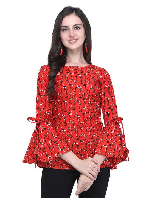 bell sleeved quirky top - 16660943 - Very Small Image - 1