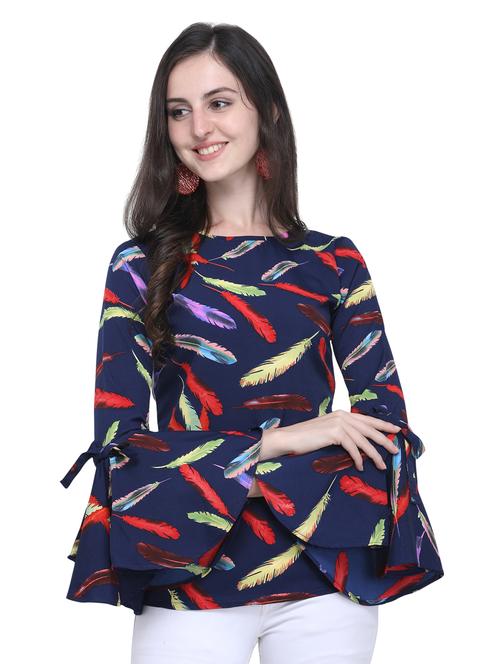 bell sleeved quirky top - 16660944 - Very Small Image - 1