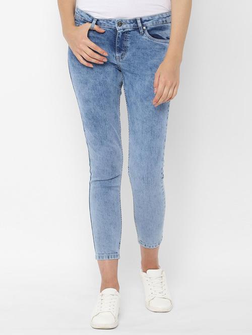 mid rise acid washed jeans - 16660969 - Very Small Image - 1