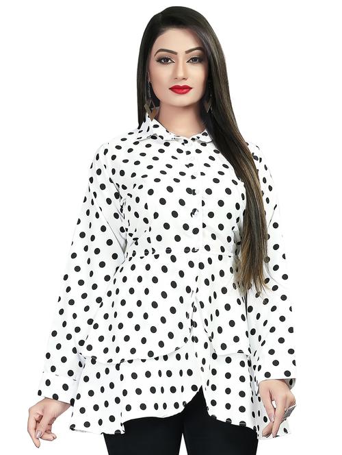 long sleeved polka dot tunic - 16661333 - Very Small Image - 1