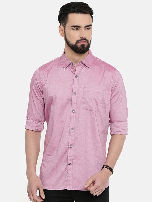 pink solid casual shirt - 16661462 - Very Small Image - 1