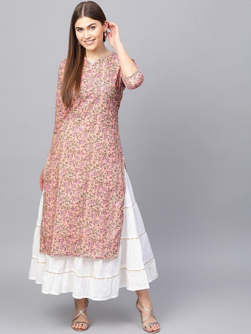 floral kurta skirt set - 16662035 - Very Small Image - 1