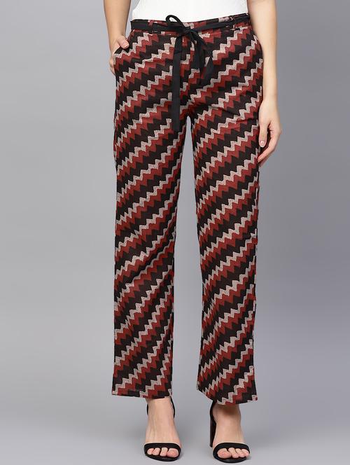 chevron straight palazzo - 16662045 - Very Small Image - 1