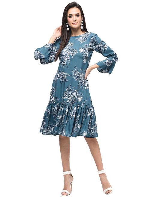 floral printed ethnic dress - 16662336 - Very Small Image - 1