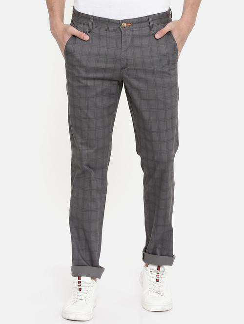 grey checkered chinos - 16662365 - Very Small Image - 1