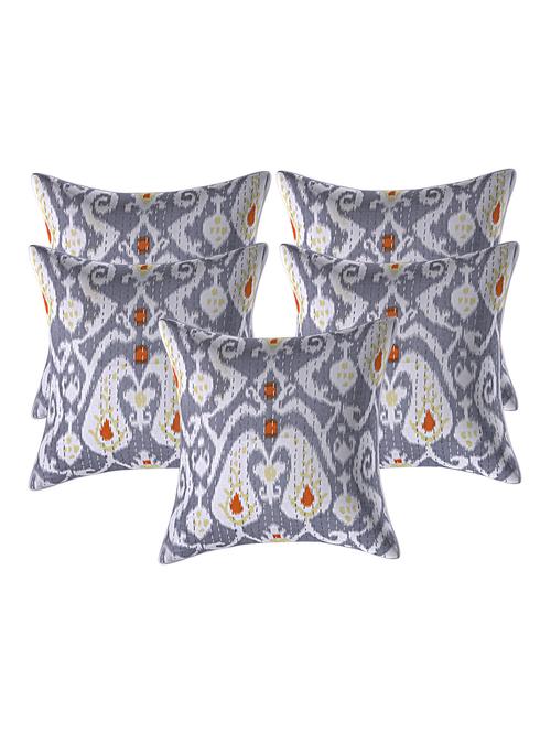 texstylers cotton kantha work cushion cover(assorted) - 16662843 - Very Small Image - 1