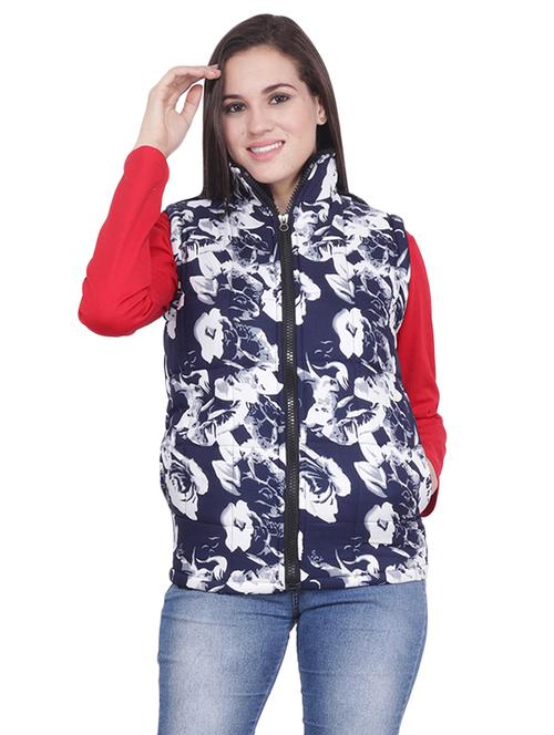 floral hooded padded jacket - 16662945 - Very Small Image - 1