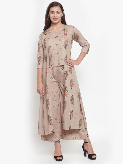 printed a-line kurta - 16663027 - Very Small Image - 1